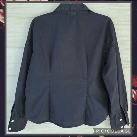 Vintage BILL BLASS Jeanswear Sequin Embroidered Casual Cotton Button-down - Picture 16 of 16